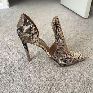 Steve Madden faux snakeskin open bootie, size 8.5